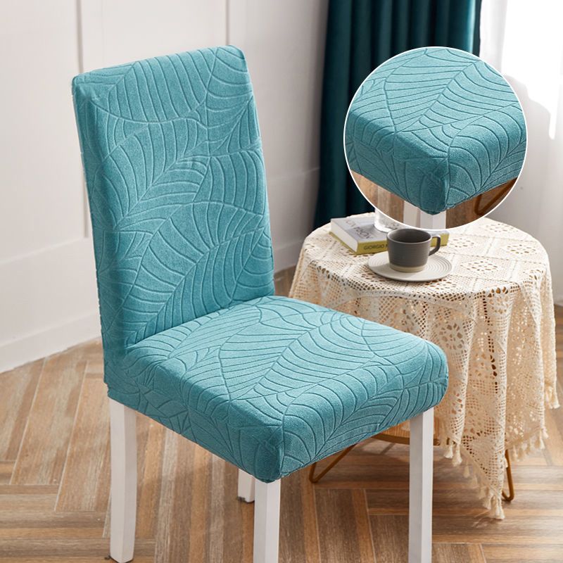 New Large Leaves Straight Back Chair Cover Household Elastic Stool Cover Thickened Anti-Cat Scratch Dining Chair Cover For All Seasons - Image 1